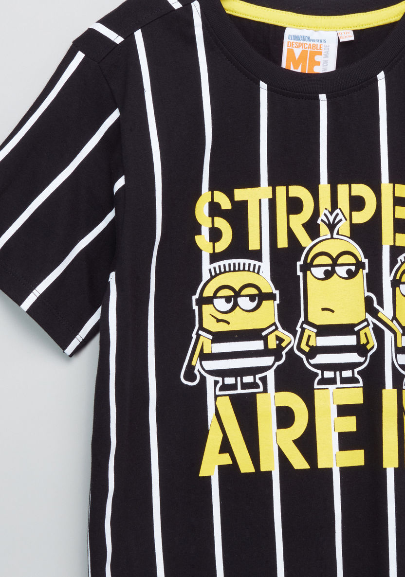 Despicable Me Printed Round Neck T-shirt-T Shirts-image-1