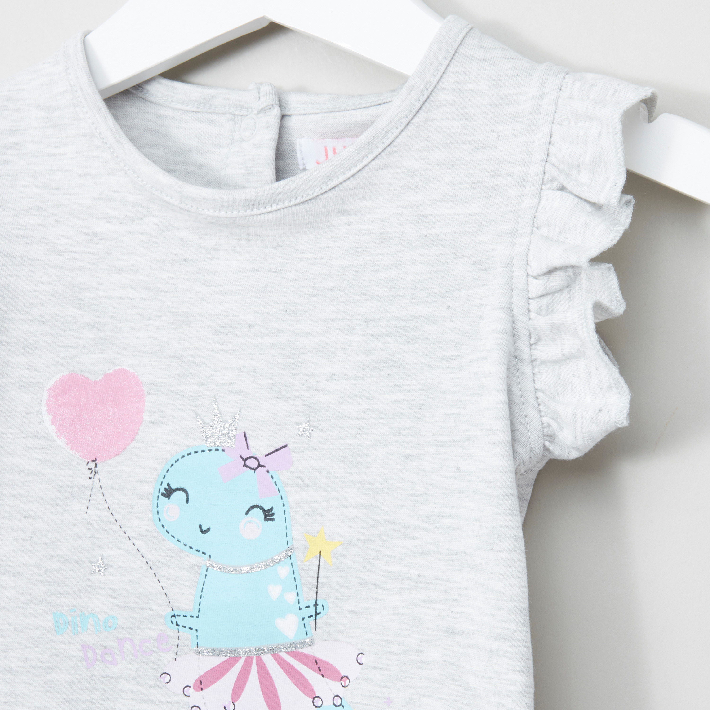 Juniors Graphic Printed T-Shirt - Set of 2-baby-girls-clothing-tshirts-image-3
