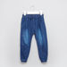 Juniors Denim Pants with Elasticised Waistband and Bow Detail-Jeans-thumbnail-0