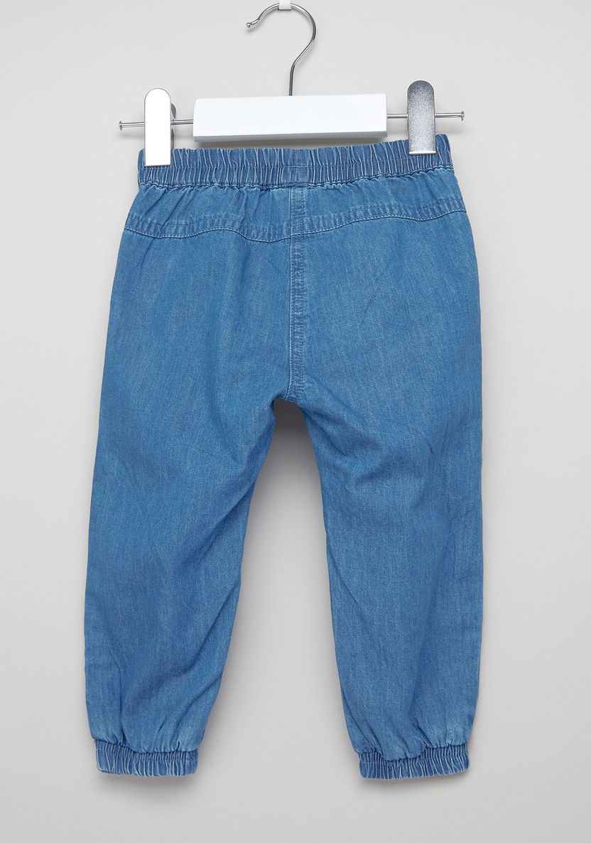 Juniors Denim Pants with Bow Detail-Jeans-image-2