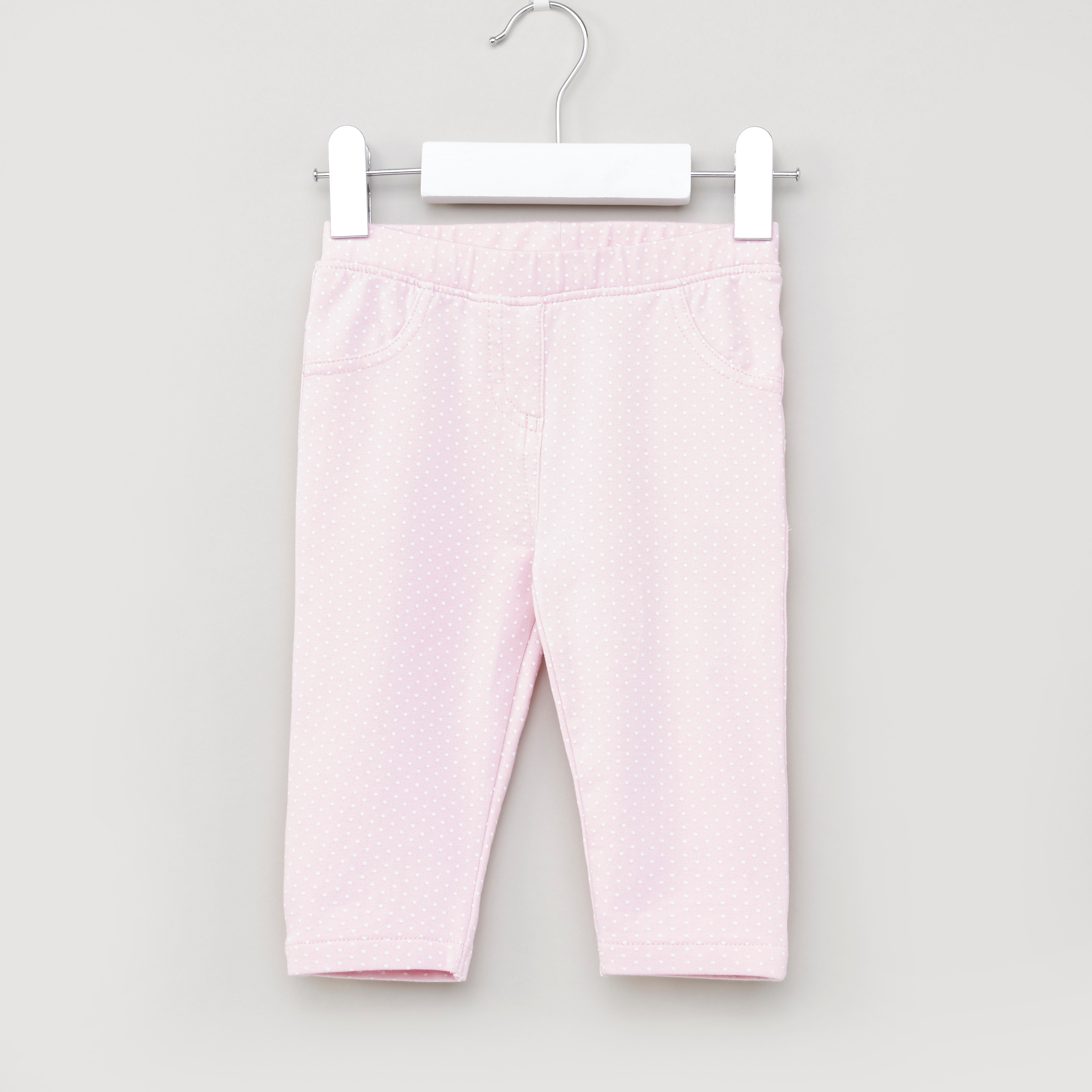 بناطيل بقصّة ضيّقة بطبعات نقاط بولكا مع جيوب من جونيورز-baby-girls-clothing-bottoms-trousers-image-1