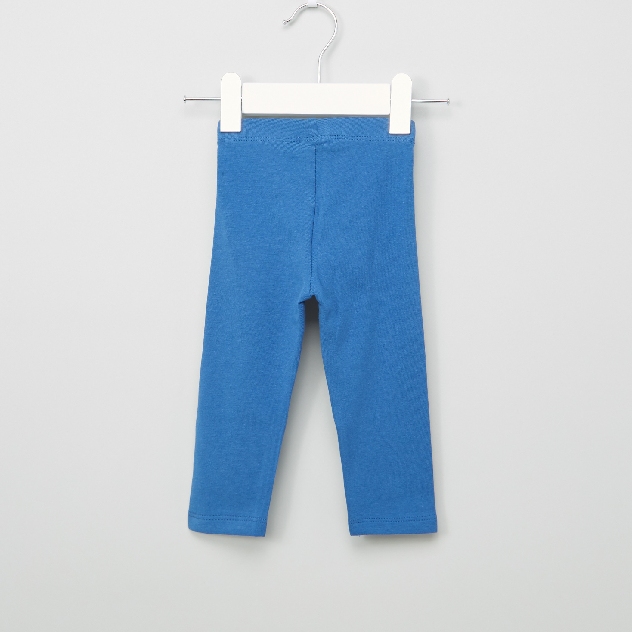 Juniors Full Length Leggings with Elasticised Waistband - Set of 2-baby-girls-clothing-bottoms-leggings-image-4