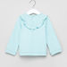 Juniors Printed Frill Detail Sweatshirt-Blouses-thumbnail-2