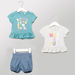 Juniors 2-Piece Printed Tops and Chambray Shorts-Clothes Sets-thumbnail-0