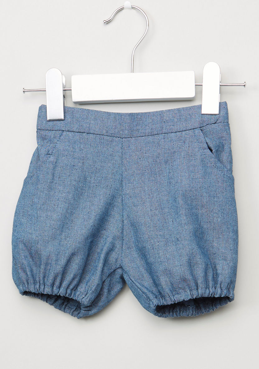 Juniors 2-Piece Printed Tops and Chambray Shorts-Clothes Sets-image-3