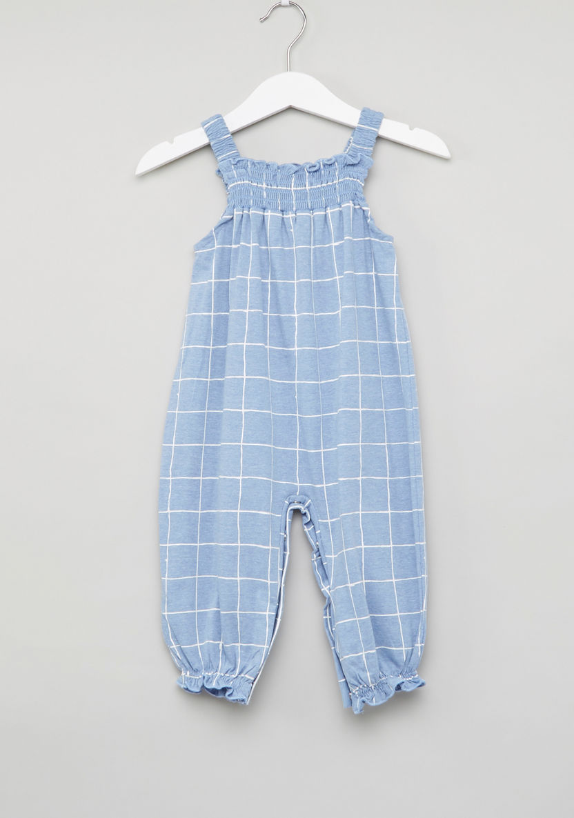 Juniors Chequered Sleeveless Romper-Rompers%2C Dungarees and Jumpsuits-image-2