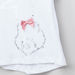 Juniors Printed Bow Detail Round Neck T-shirt-T Shirts-thumbnail-1