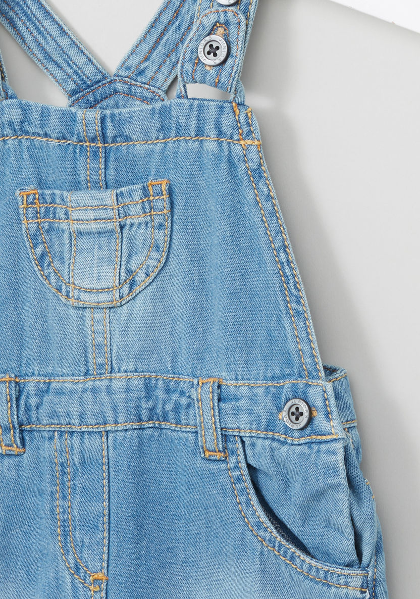 Juniors Denim Dungarees with Pocket Detail-Rompers%2C Dungarees and Jumpsuits-image-1