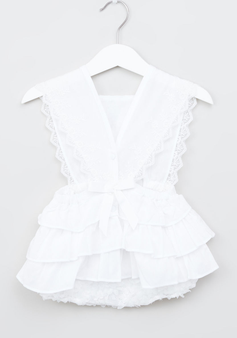 Juniors Lace Sleeveless Romper with Frill Detail-Rompers%2C Dungarees and Jumpsuits-image-2