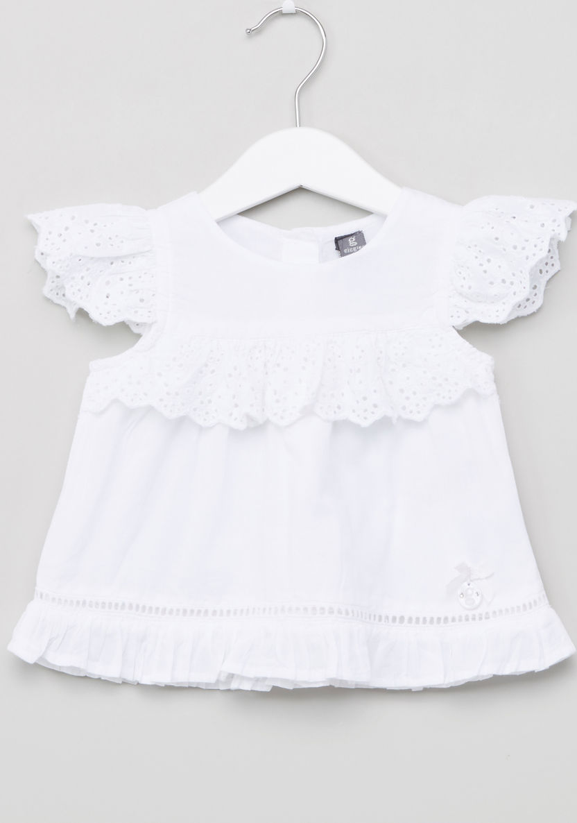 Giggles Frill Detail Top-Blouses-image-0