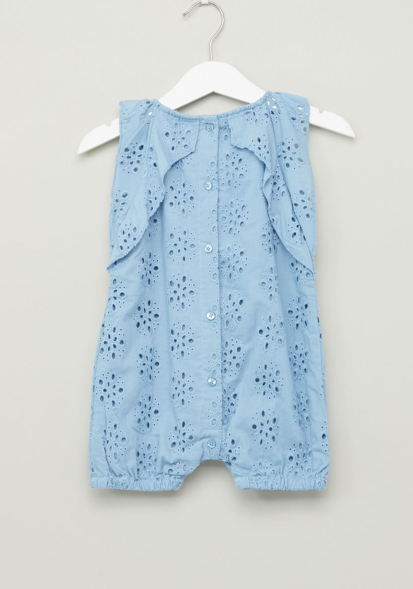 Giggles Schiffli Detail Sleeveless Romper-Rompers%2C Dungarees and Jumpsuits-image-2