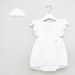 Juniors Embellished Cotton Romper with Tie-Up Cap-Rompers%2C Dungarees and Jumpsuits-thumbnail-0