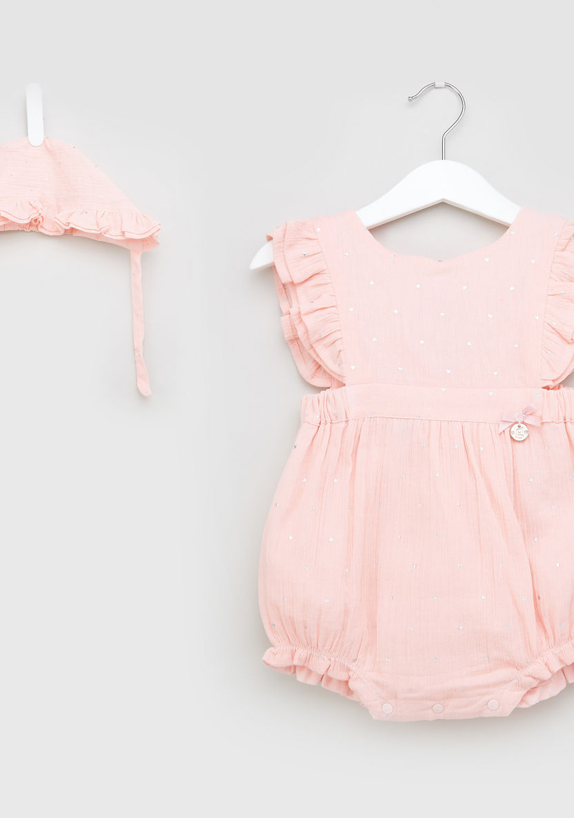 Juniors Ruffle Detail Romper with Cap-Rompers%2C Dungarees and Jumpsuits-image-0