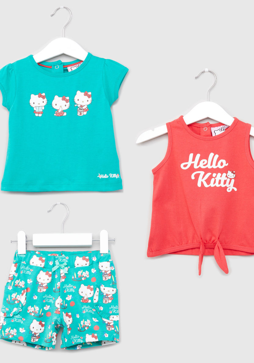 Sanrio Graphic Printed 2-Piece T-shirts and Short Set-Clothes Sets-image-0