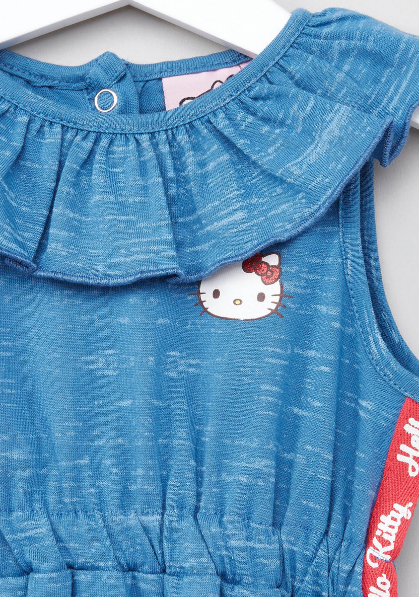 Sanrio Hello Kitty Printed Dress with Tape Detail Romper-Clothes Sets-image-2