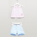 Sanrio Floral Printed Striped Top and Shorts Set-Clothes Sets-thumbnail-0