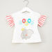 Dumbo Printed Top with Striped Sleeves-Blouses-thumbnail-0