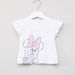 Minnie Mouse Graphic Printed T-shirt with Ruffled Sleeves - Set of 2-T Shirts-thumbnail-1