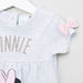 Minnie Mouse Printed Round Neck T-shirt with Striped Shorts-Clothes Sets-thumbnail-2