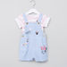 Minnie Mouse Printed T-shirt with Pocket Detail Dungarees-Clothes Sets-thumbnail-0