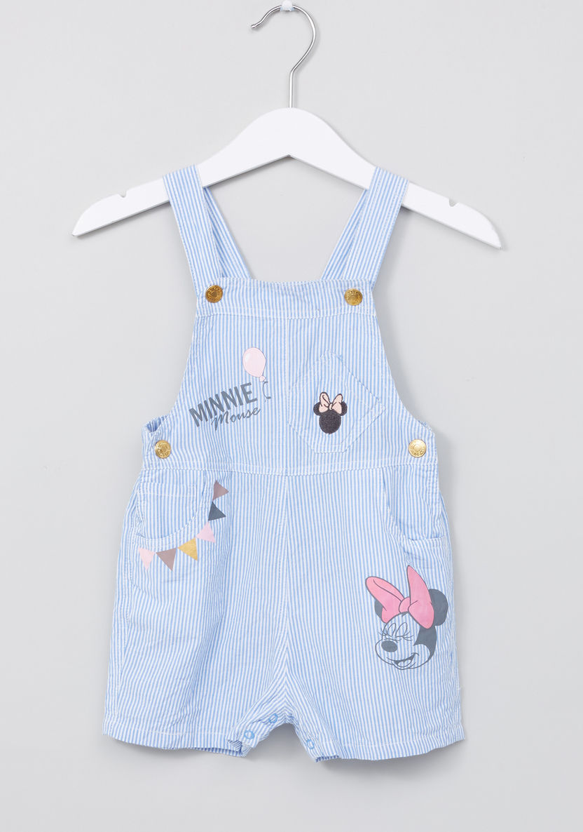Minnie Mouse Printed T-shirt with Pocket Detail Dungarees-Clothes Sets-image-4