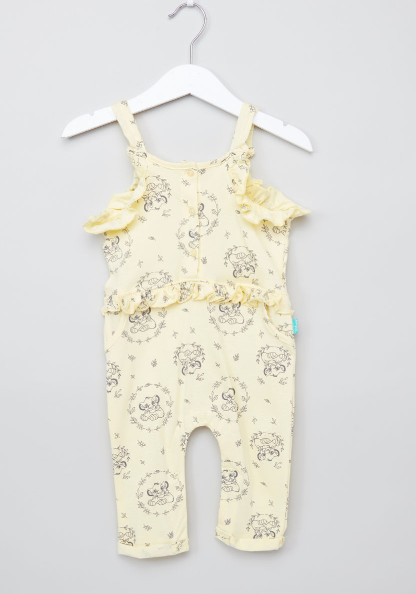 Simba Printed Jumpsuit with Ruffle Details-Rompers%2C Dungarees and Jumpsuits-image-0