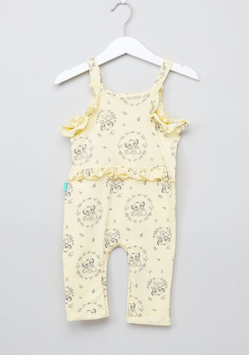 Simba Printed Jumpsuit with Ruffle Details-Rompers%2C Dungarees and Jumpsuits-image-2