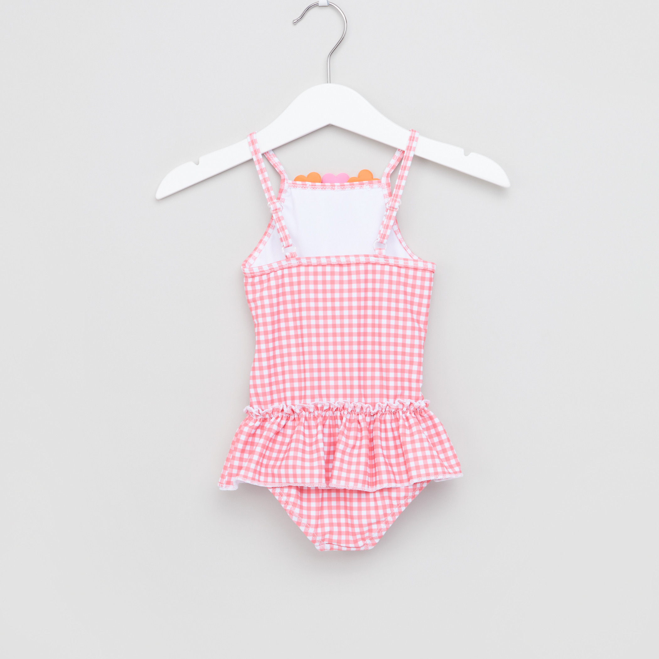 بدلة سباحة كاروهات بتفاصيل مزخرفة  من جونيورز.-baby-girls-clothing-swimwear-image-3