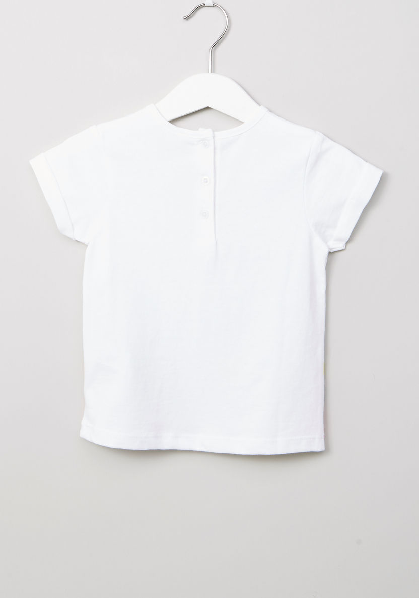 Juniors Printed Short Sleeves Top-Blouses-image-2