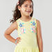 Juniors Sleeveless A-line Dress with Applique-Dresses%2C Gowns and Frocks-thumbnail-3