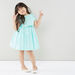 Juniors Striped Dress with Round Neck and Short Sleeves-Dresses%2C Gowns and Frocks-thumbnail-0