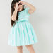 Juniors Striped Dress with Round Neck and Short Sleeves-Dresses%2C Gowns and Frocks-thumbnail-2