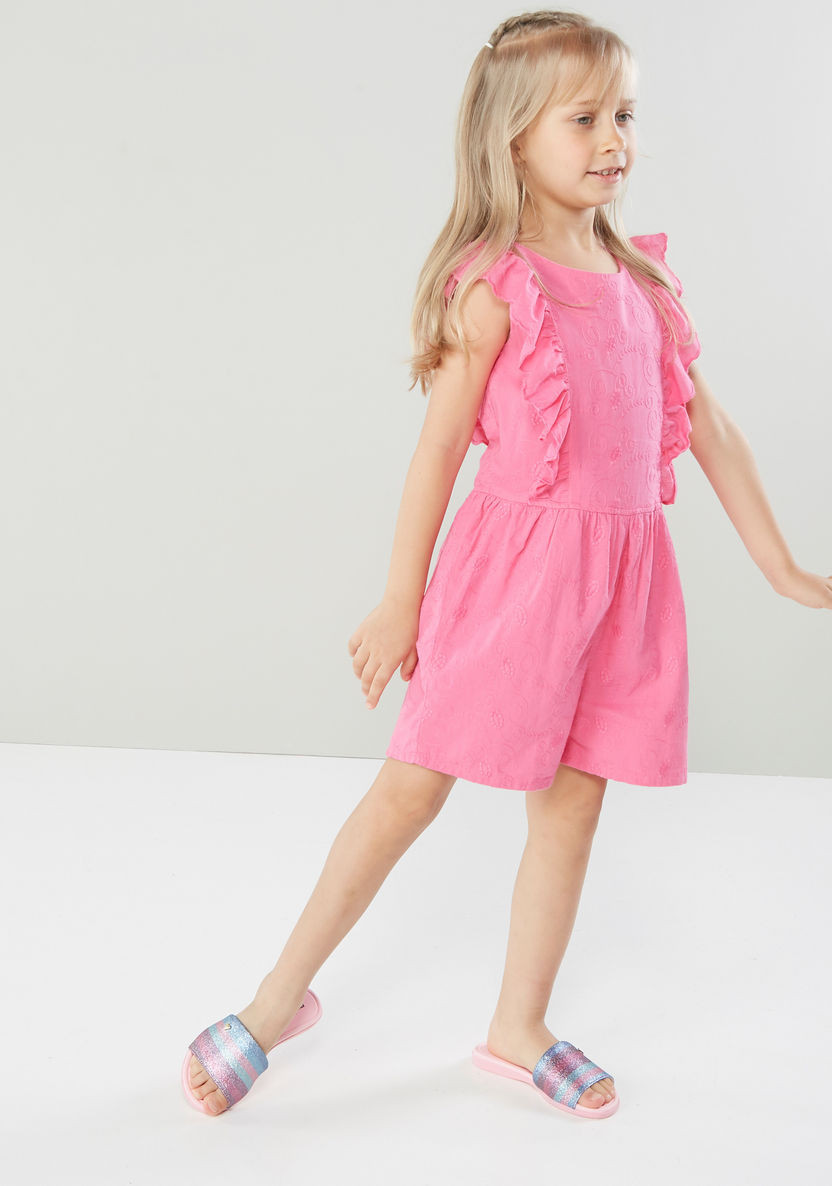 Juniors Ruffle Detail Playsuit with Round Neck-Rompers%2C Dungarees and Jumpsuits-image-1