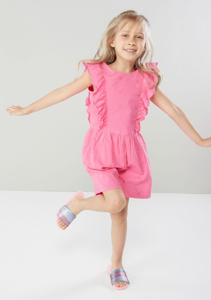 Juniors Ruffle Detail Playsuit with Round Neck-Rompers%2C Dungarees and Jumpsuits-image-2