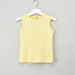 Juniors Solid Sleeveless Cotton T-shirt with Round Neck - Set of 2-T Shirts-thumbnail-1