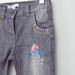 Juniors Embroidered Pants with Pocket Detail-Pants-thumbnail-1