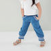 Flat-Front Pants with Embroidery Detail and Frilly Hemline-Pants-thumbnail-1
