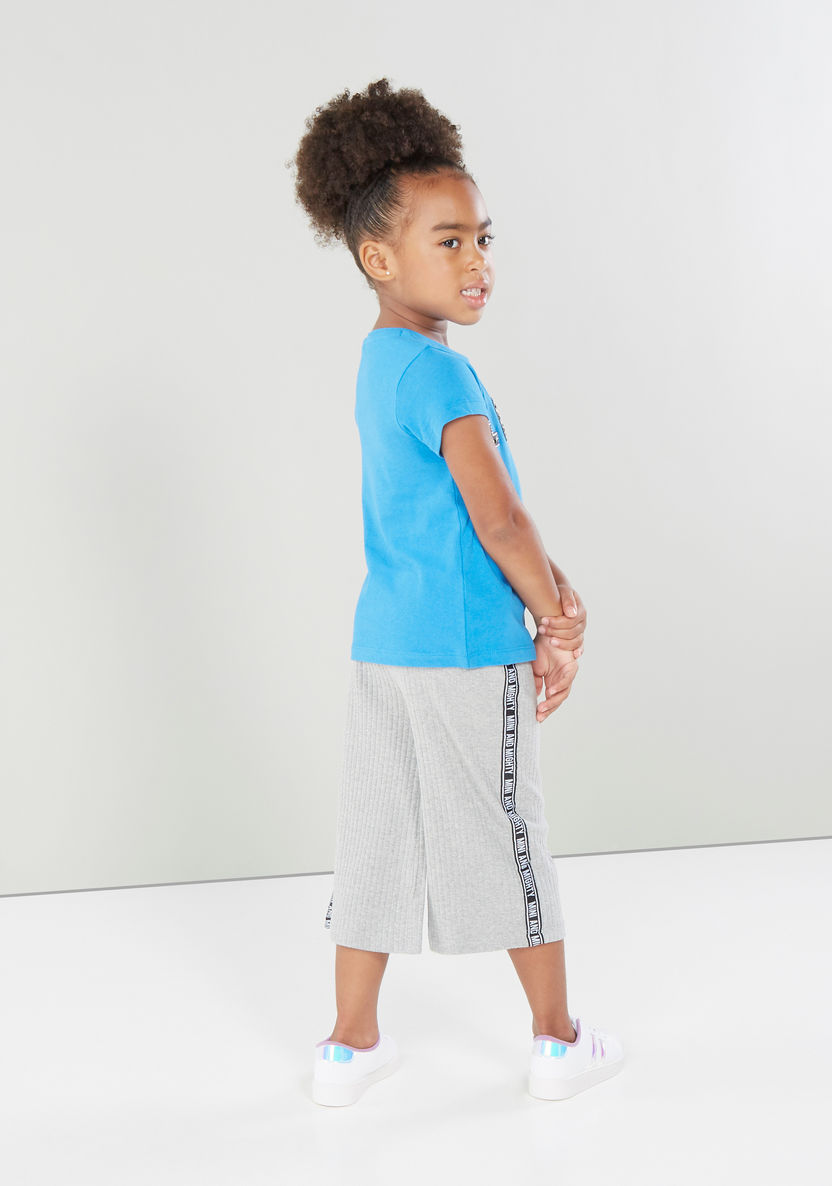 Juniors Textured Pants with Side Tape Detail-Pants-image-1