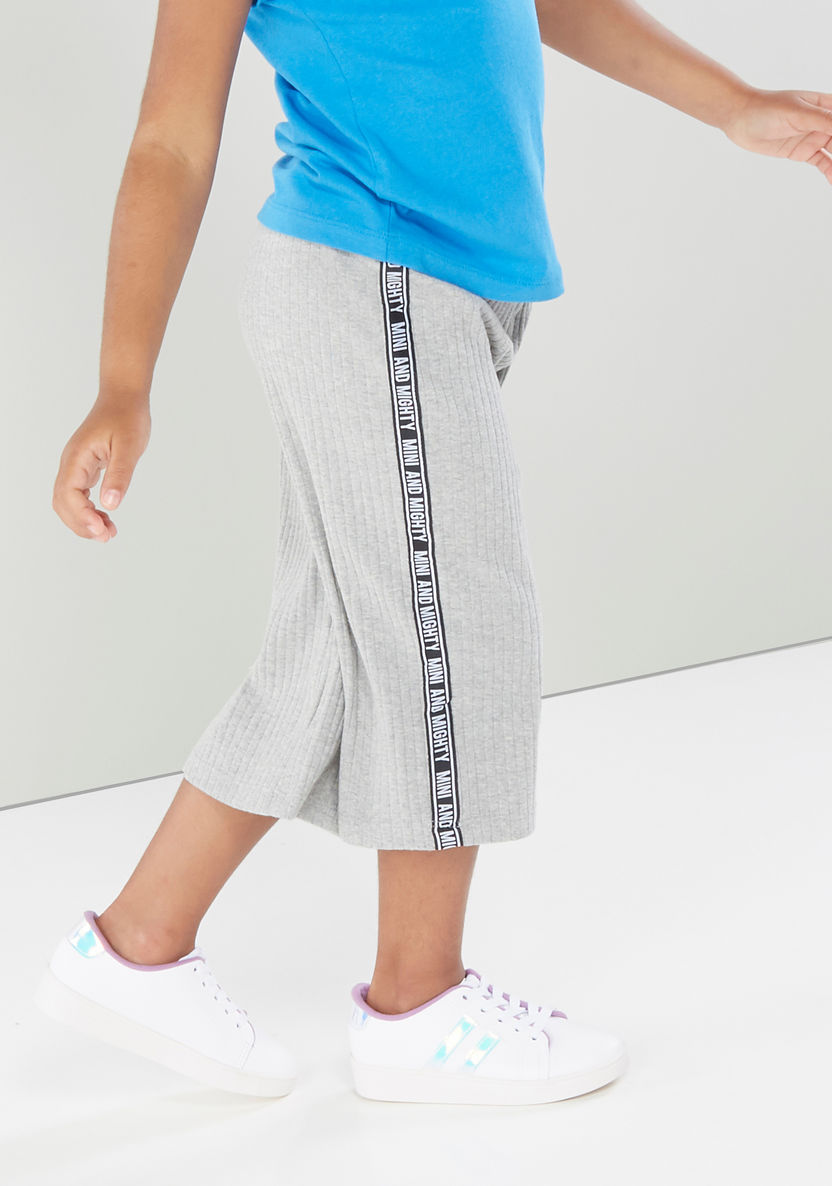 Juniors Textured Pants with Side Tape Detail-Pants-image-2