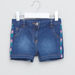Juniors Printed Tape Detail Shorts with Button Closure-Shorts-thumbnail-0