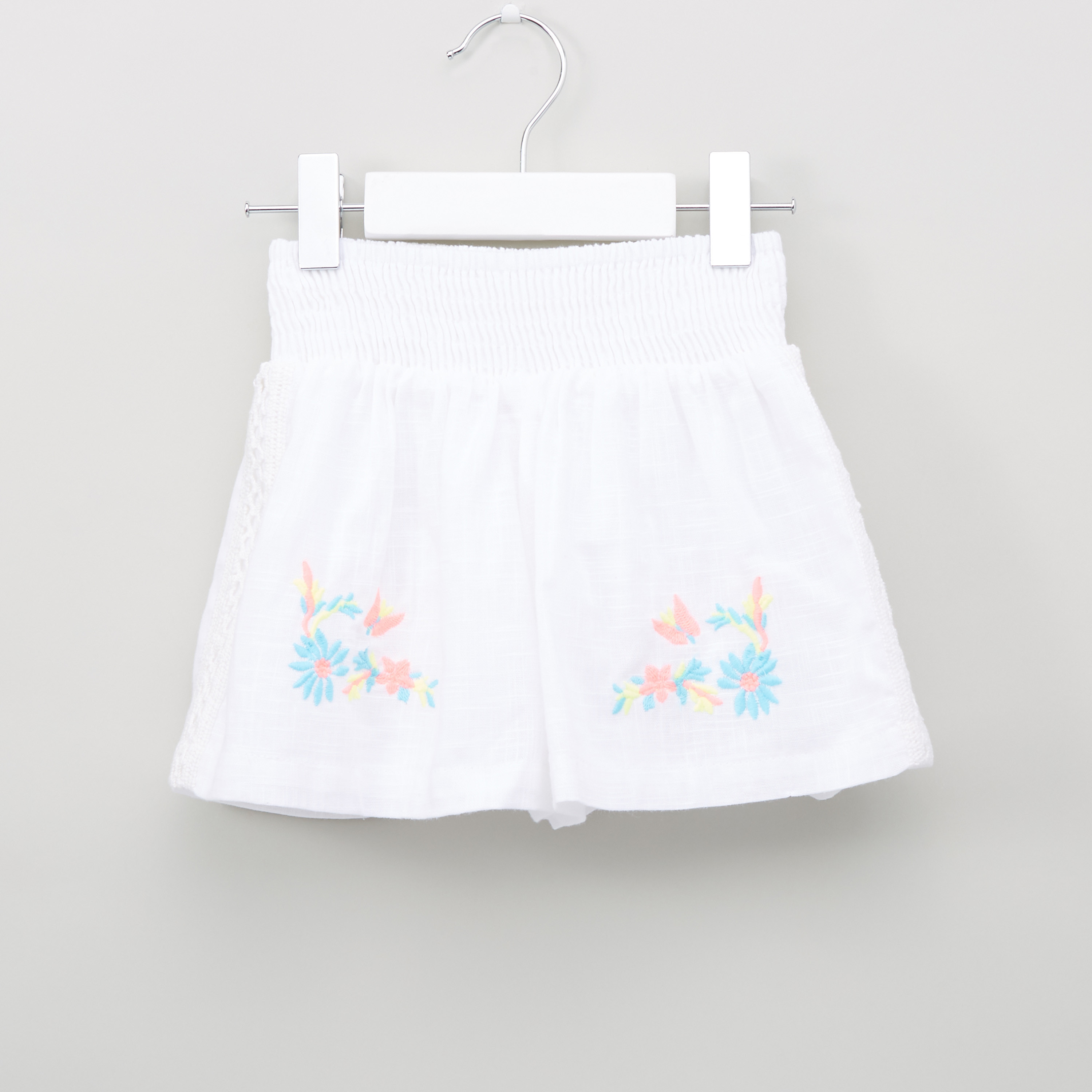 Embroidered shorts for girls hotsell