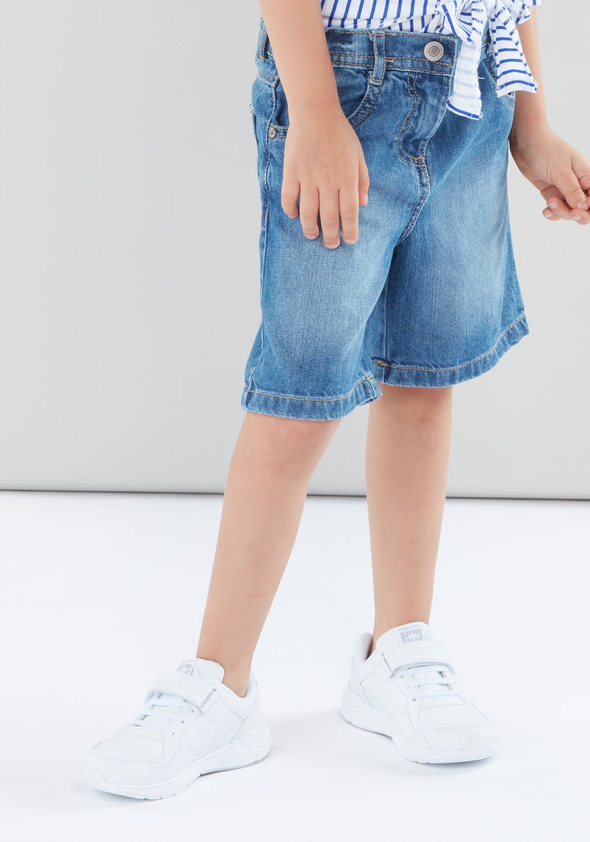 Juniors Denim Shorts with Pocket Detail-Shorts-image-0