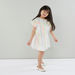 Juniors Striped A-line Dress with Short Sleeves and Tassels-Dresses%2C Gowns and Frocks-thumbnail-1