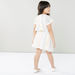 Juniors Striped A-line Dress with Short Sleeves and Tassels-Dresses%2C Gowns and Frocks-thumbnail-3