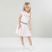 Juniors Printed Dress with Round Neck and Extended Sleeves-Dresses%2C Gowns and Frocks-thumbnail-0