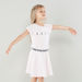 Juniors Printed Dress with Round Neck and Extended Sleeves-Dresses%2C Gowns and Frocks-thumbnail-1