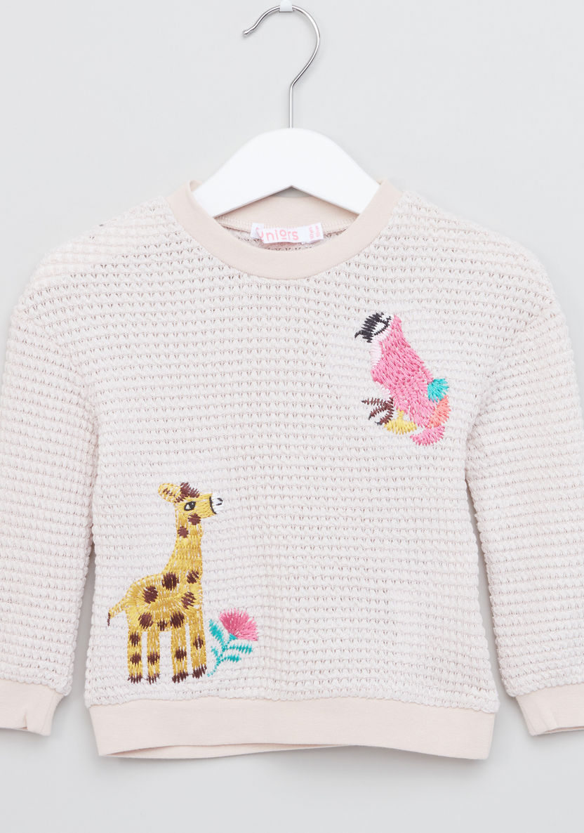 Juniors Embroidered Long Sleeves Pullover-Sweaters and Cardigans-image-0