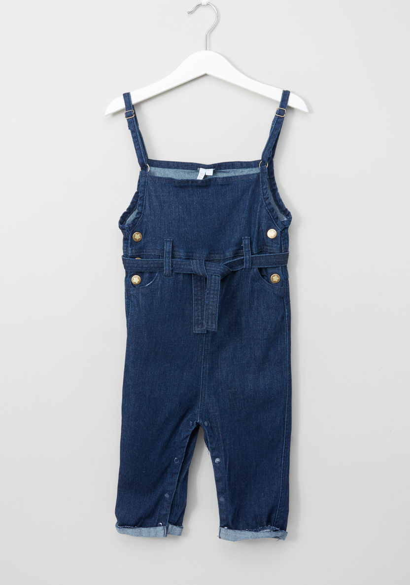 Juniors Pocket Detail Dungarees-Rompers%2C Dungarees and Jumpsuits-image-0
