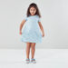 Juniors Textured Dress with Round Neck and Short Sleeves-Dresses%2C Gowns and Frocks-thumbnail-1