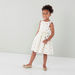 Juniors Printed Dress with Round Neck and Bow Detail-Dresses%2C Gowns and Frocks-thumbnail-0